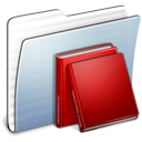 Graphite Stripped Folder Library Icon